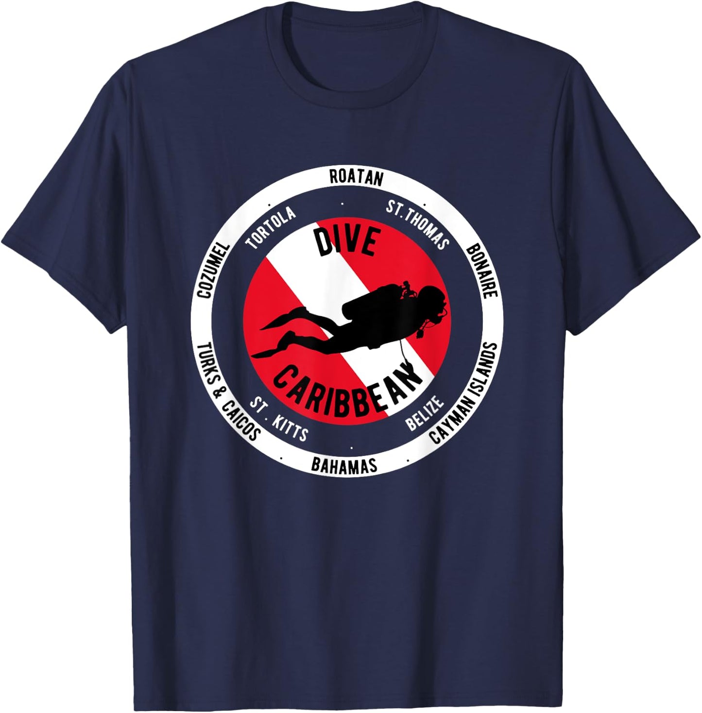 Scuba Dive Caribbean T-Shirt - T-Shirt | Navy