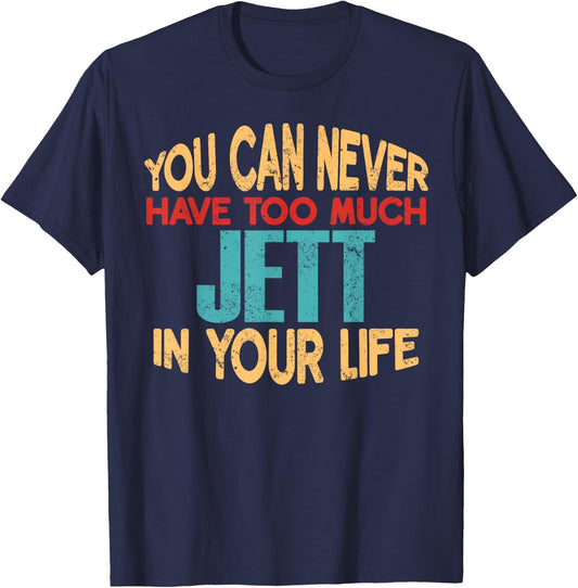 Funny Jett Personalized First Name Joke Item T-Shirt - T-Shirt | Navy
