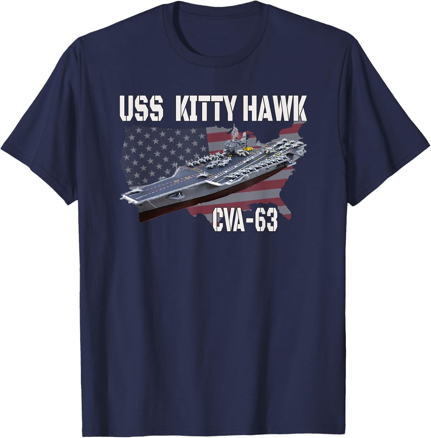 USS Kitty Hawk CVA-63 Aircraft Carrier Veterans Day T-Shirt - T-Shirt | Navy