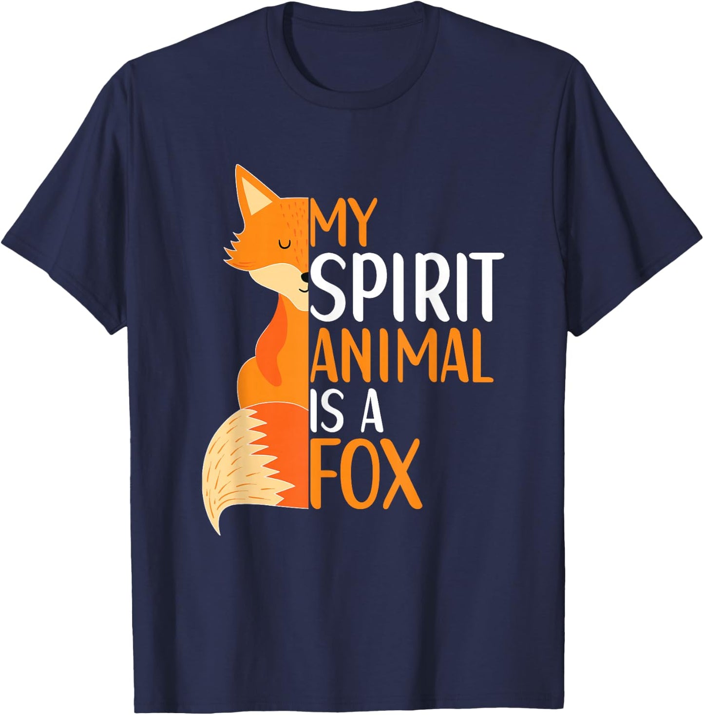 My Spirit Animal is A Fox Animal Women Kids T-Shirt - T-Shirt | Navy