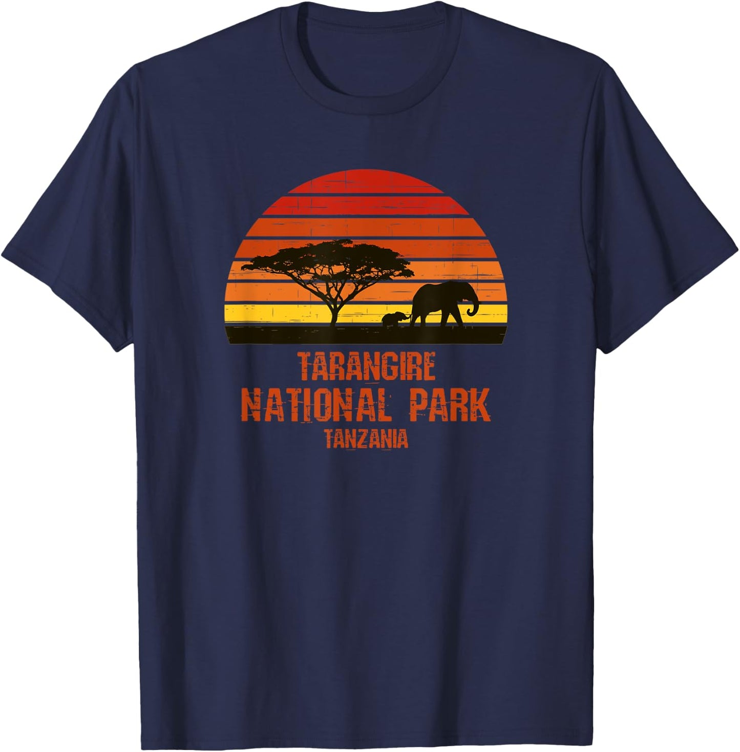 Tarangire National Park Tanzania T-Shirt - T-Shirt | Navy