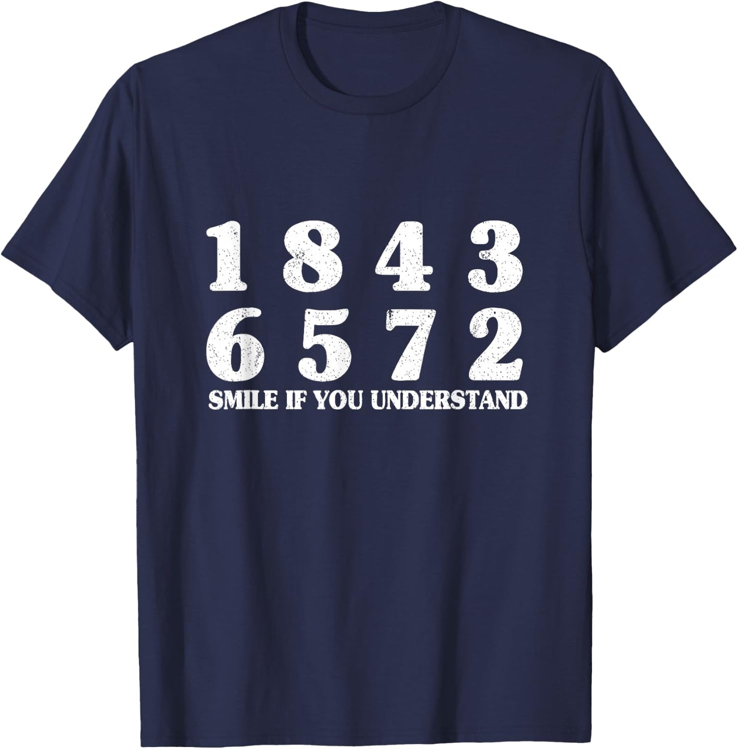 18436572 Smile If You Understand Firing Order V8 Big Block T-Shirt - T-Shirt | Navy