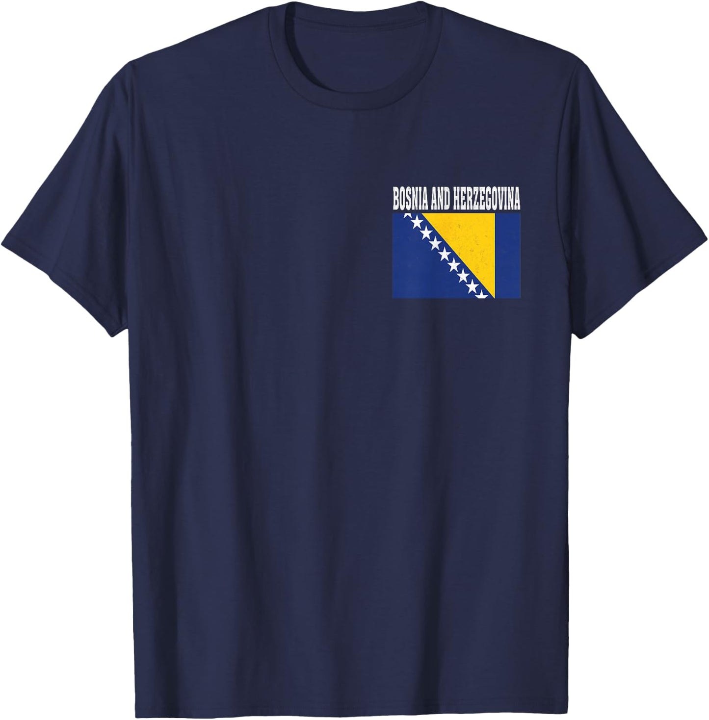 Bosnia and Herzegovina Flag Patriotic National Souvenir T-Shirt - T-Shirt | Navy