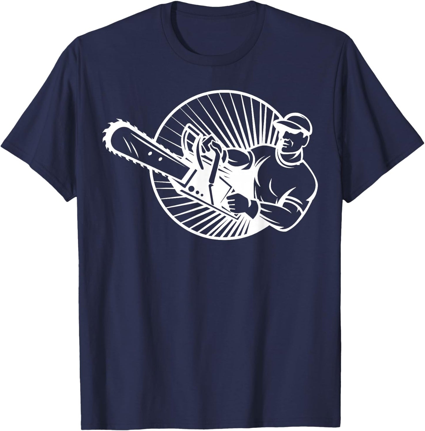 Arborist Chainsaw Tree Surgeon Arboriculturist T-Shirt - T-Shirt | Navy