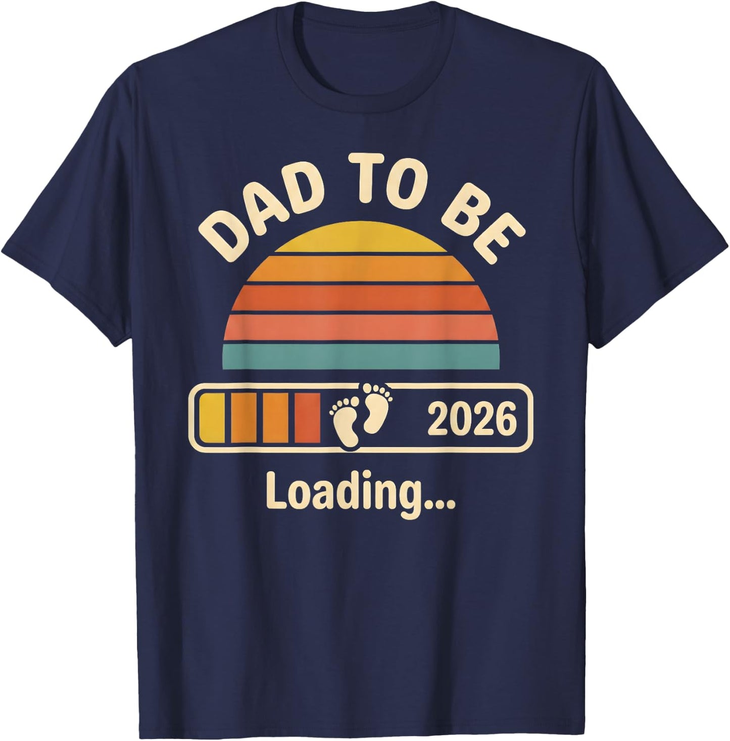 Dad Est 2026 Expect Baby 2026 First Time Dad Daughter T-Shirt - T-Shirt | Navy