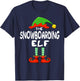 The Snowboarding Elf Funny Matching Family Christmas T-Shirt - T-Shirt | Navy