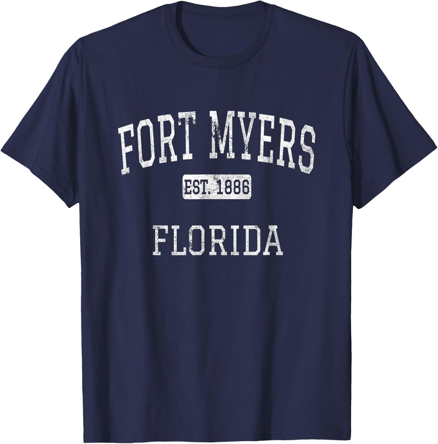 Fort Myers Florida FL Vintage T-Shirt - T-Shirt | Navy
