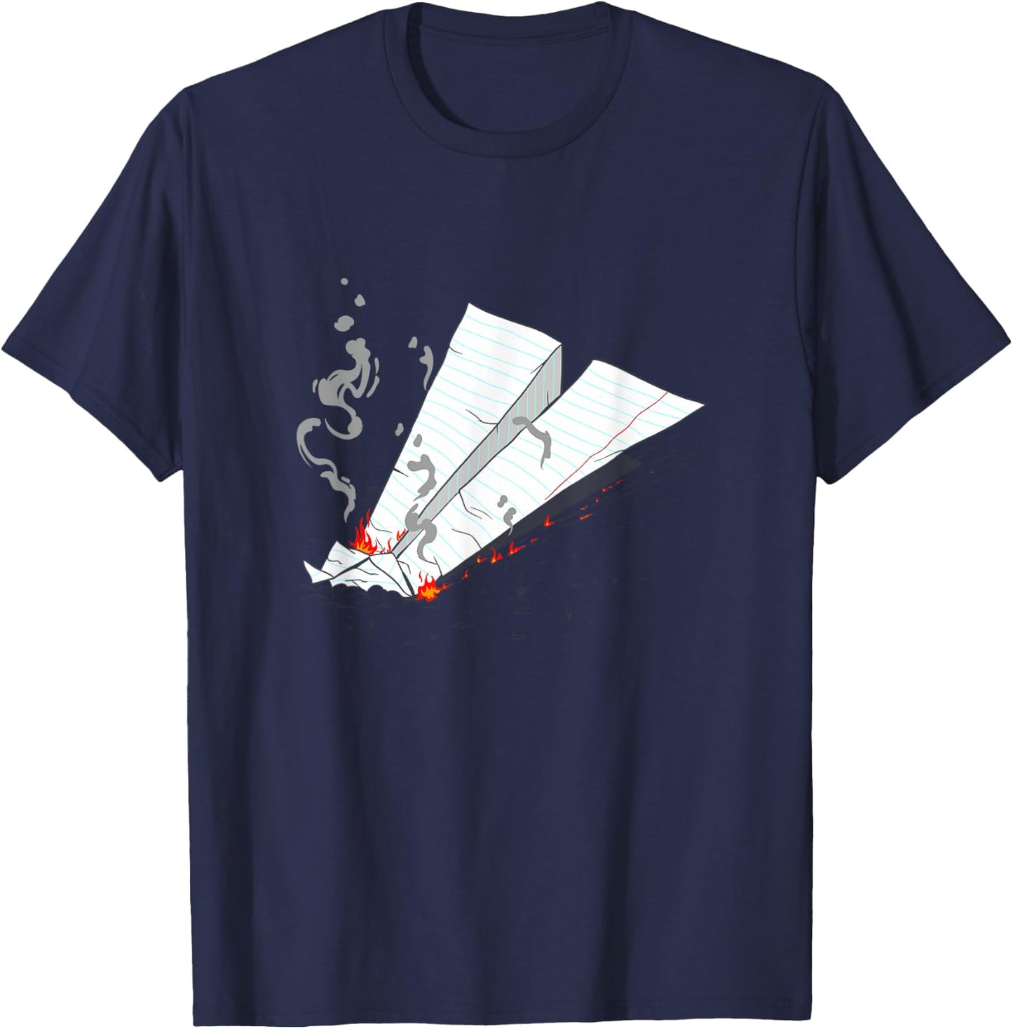Paper Plane Crash T-Shirt - T-Shirt | Navy