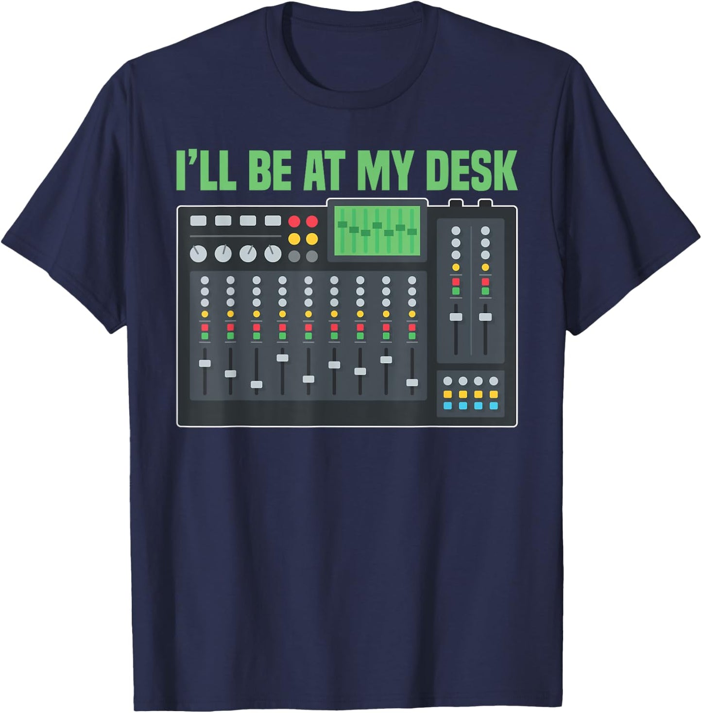 Sound Mixer Audio Engineer Mixing Board T-Shirt - T-Shirt | Navy