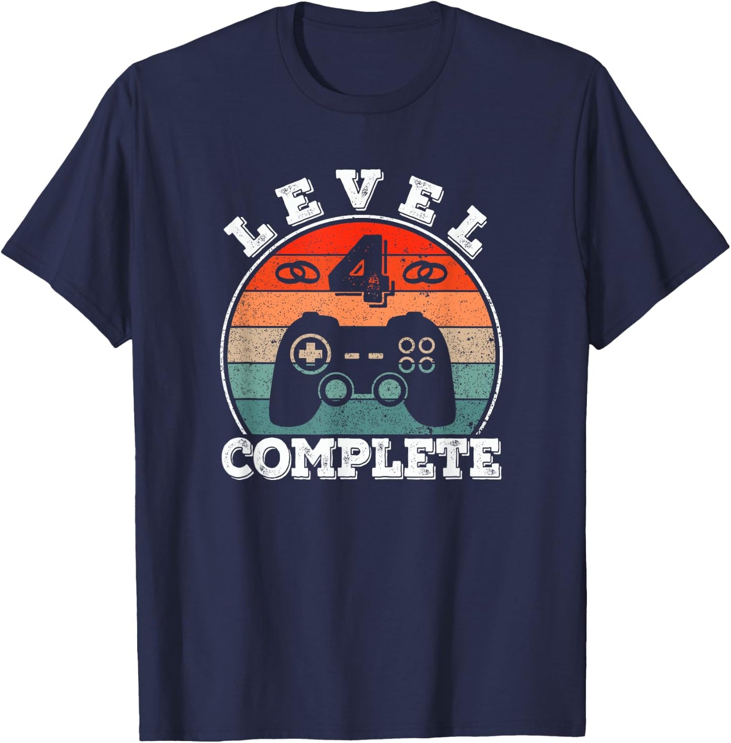 4 Years Marriage Anniversary 4 Year Married Level 4 Complete T-Shirt - T-Shirt | Navy