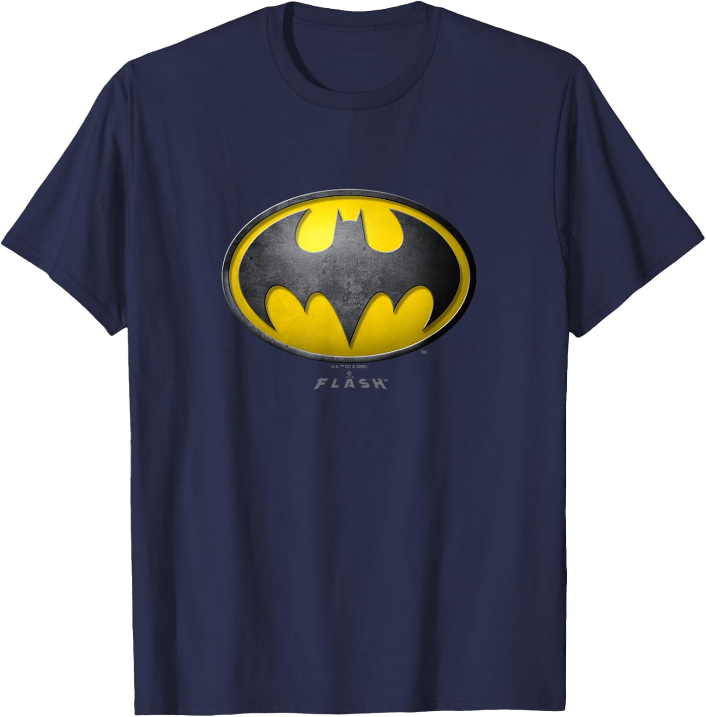 The Flash Movie Batman Logo Black and Yellow T-Shirt - T-Shirt | Navy