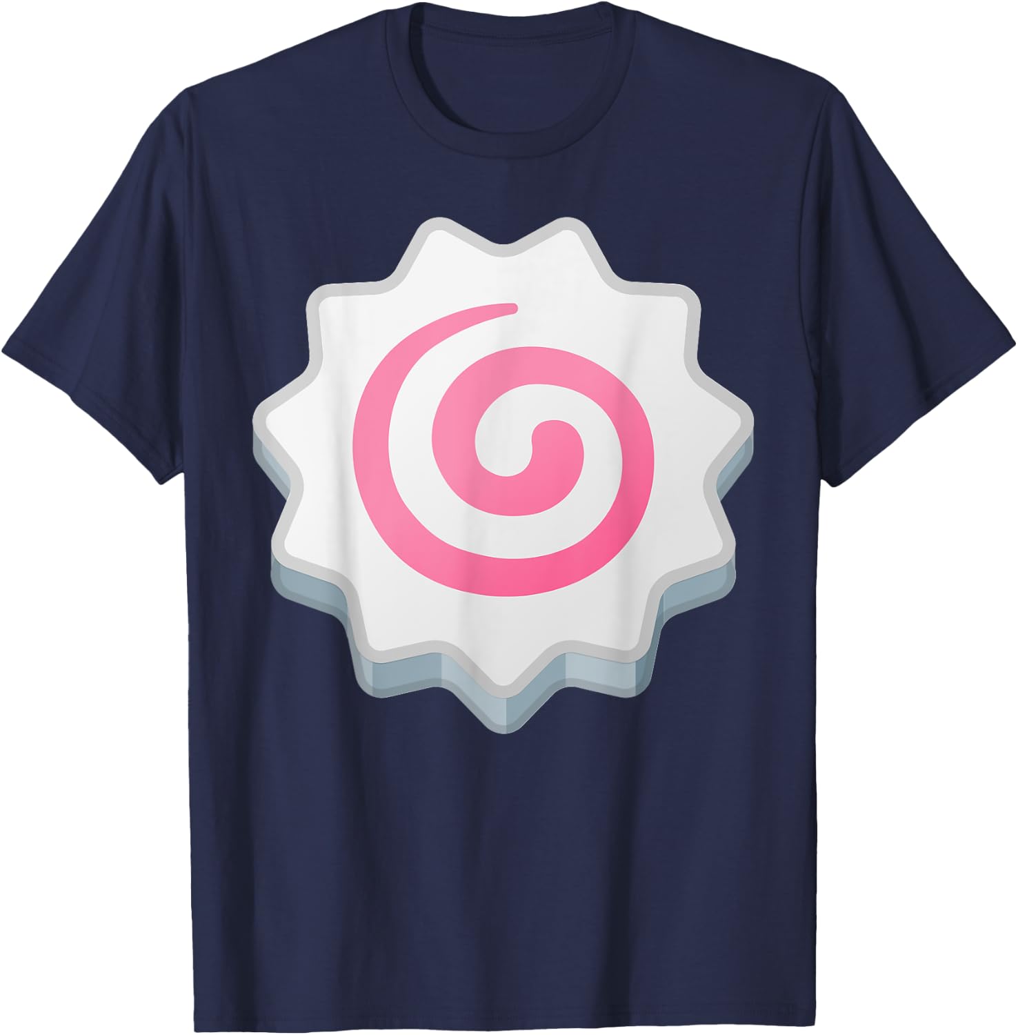 Narutomaki Japanese Fish cake with Swirl T-Shirt - T-Shirt | Navy