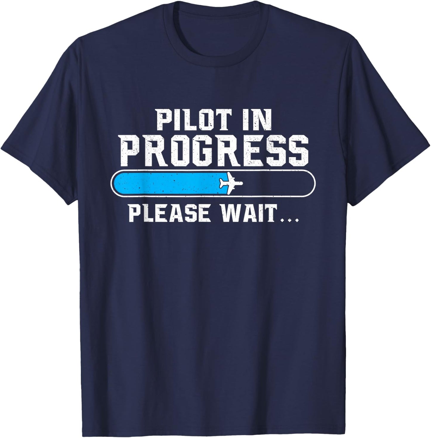 Pilot in Progress - Airline Pilot Aviation Aircraft Lover Small T-Shirt - T-Shirt | Navy