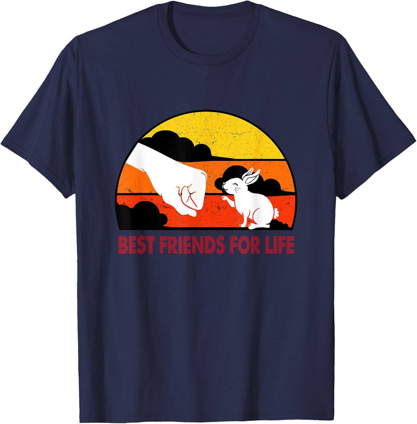 Best Friends For Life Rabbit Best Friends BFF Rabbit T-Shirt - T-Shirt | Navy