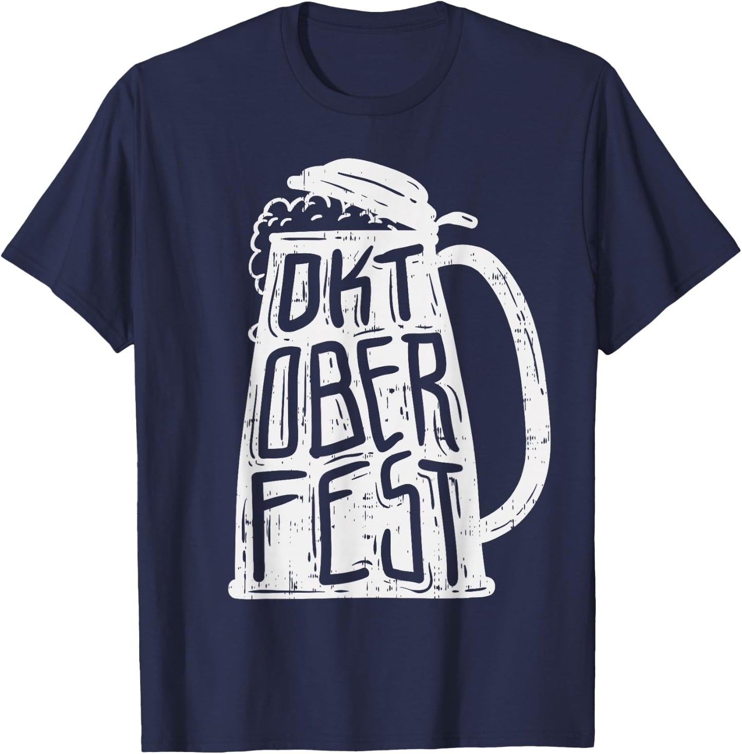 Oktoberfest Beer Mug Shirt OktoBeerFest German Drinking Gift T-Shirt - T-Shirt | Navy