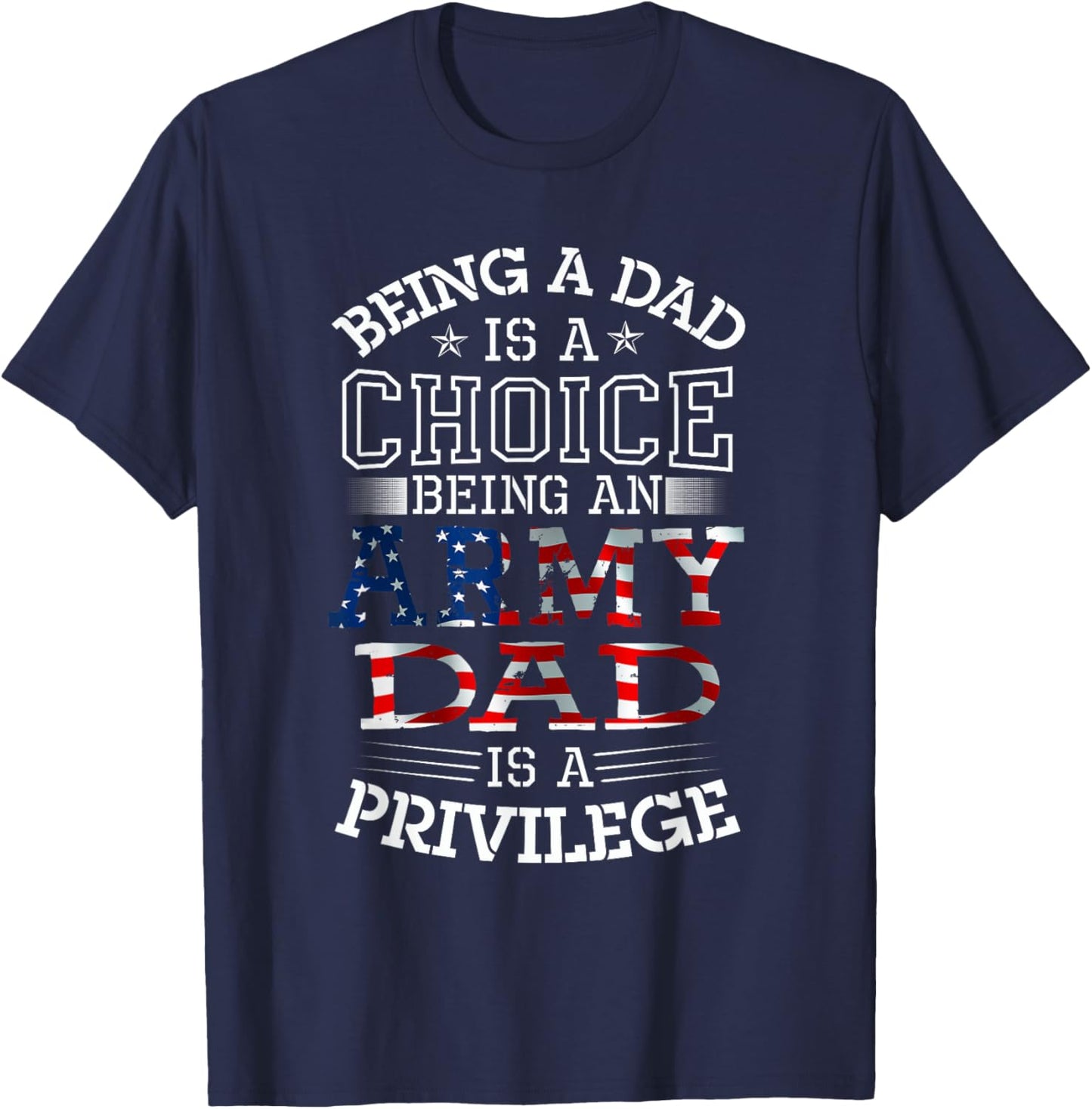 Cool Military Proud US Army Dad Privilege T-Shirt - T-Shirt | Navy
