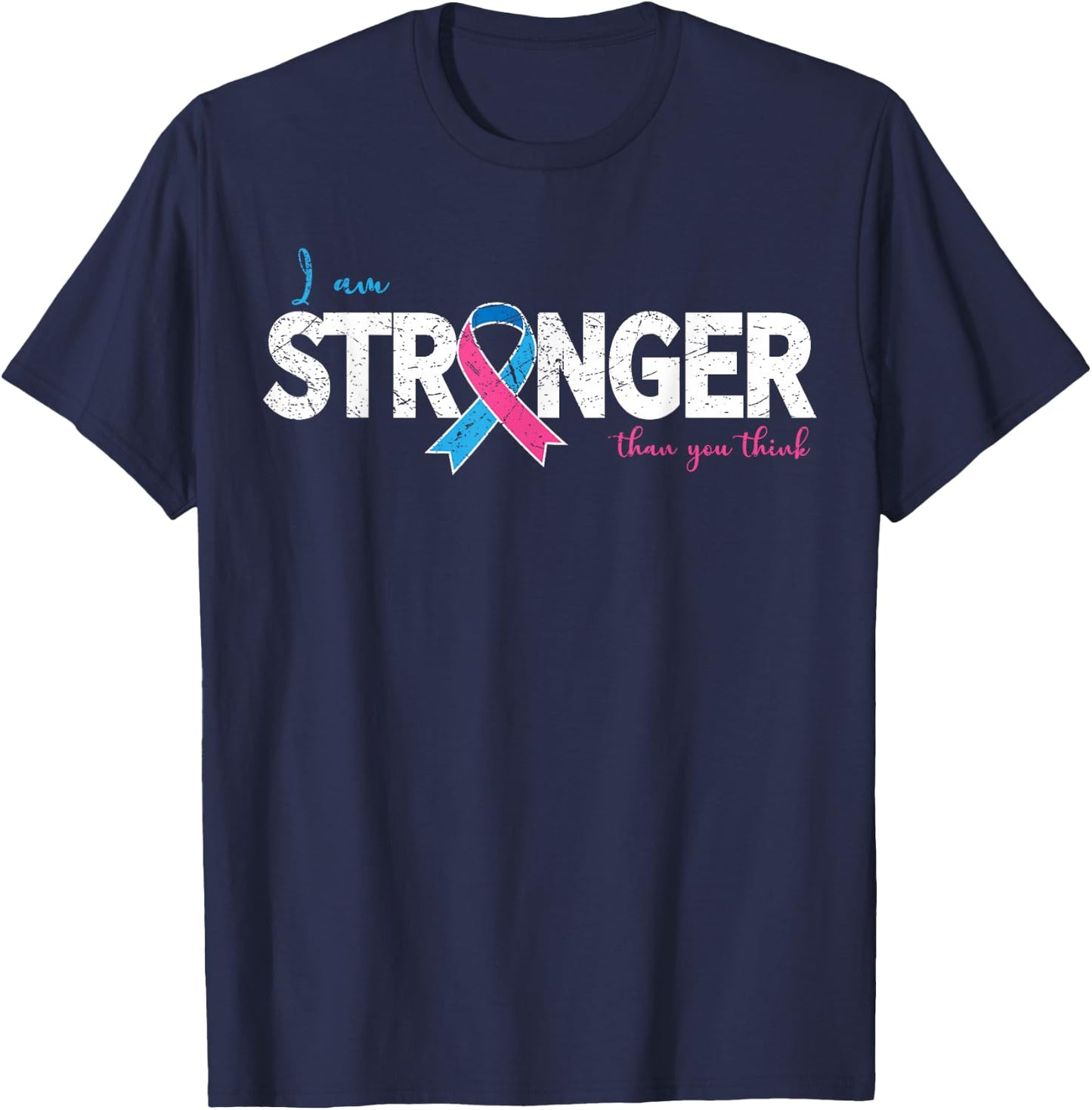 Pregnancy/Infants Loss I am Stronger Awareness Gift T-Shirt - T-Shirt | Navy