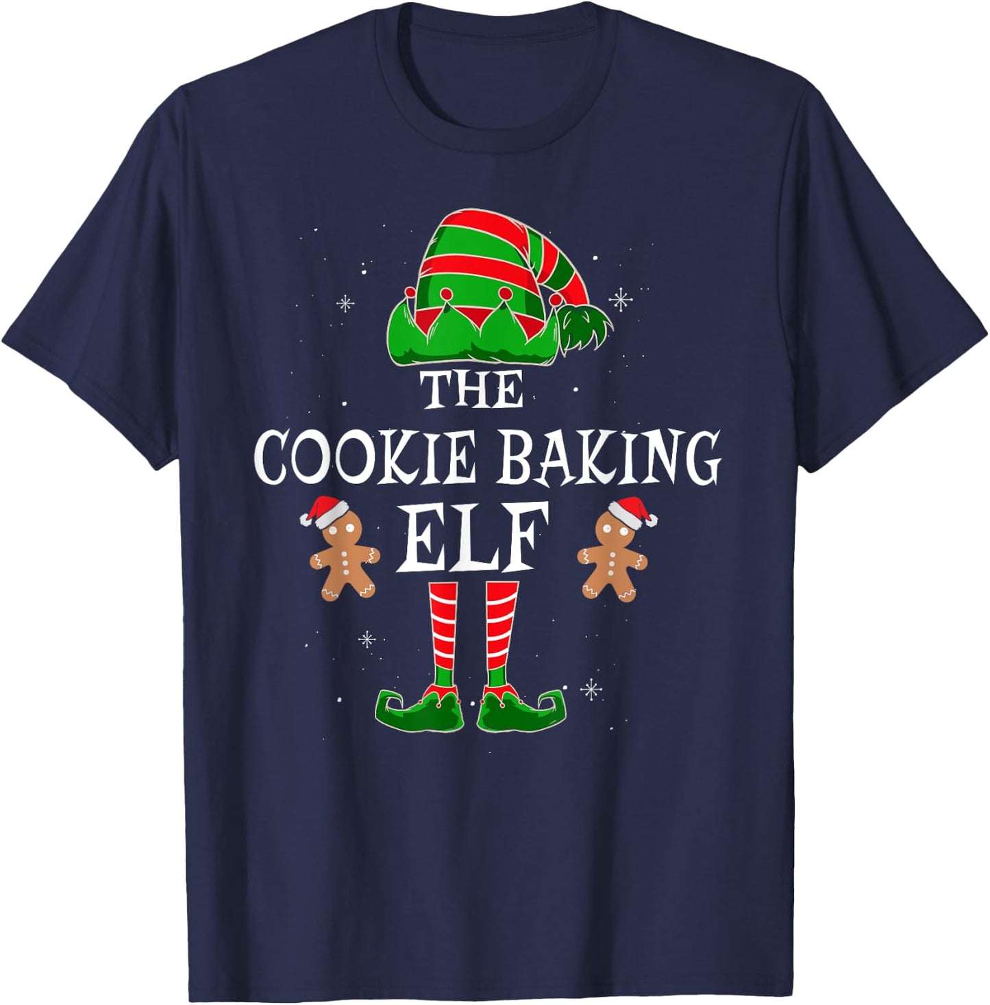 The Cookie Baking Elf Group Matching Family Christmas Funny T-Shirt - T-Shirt | Navy