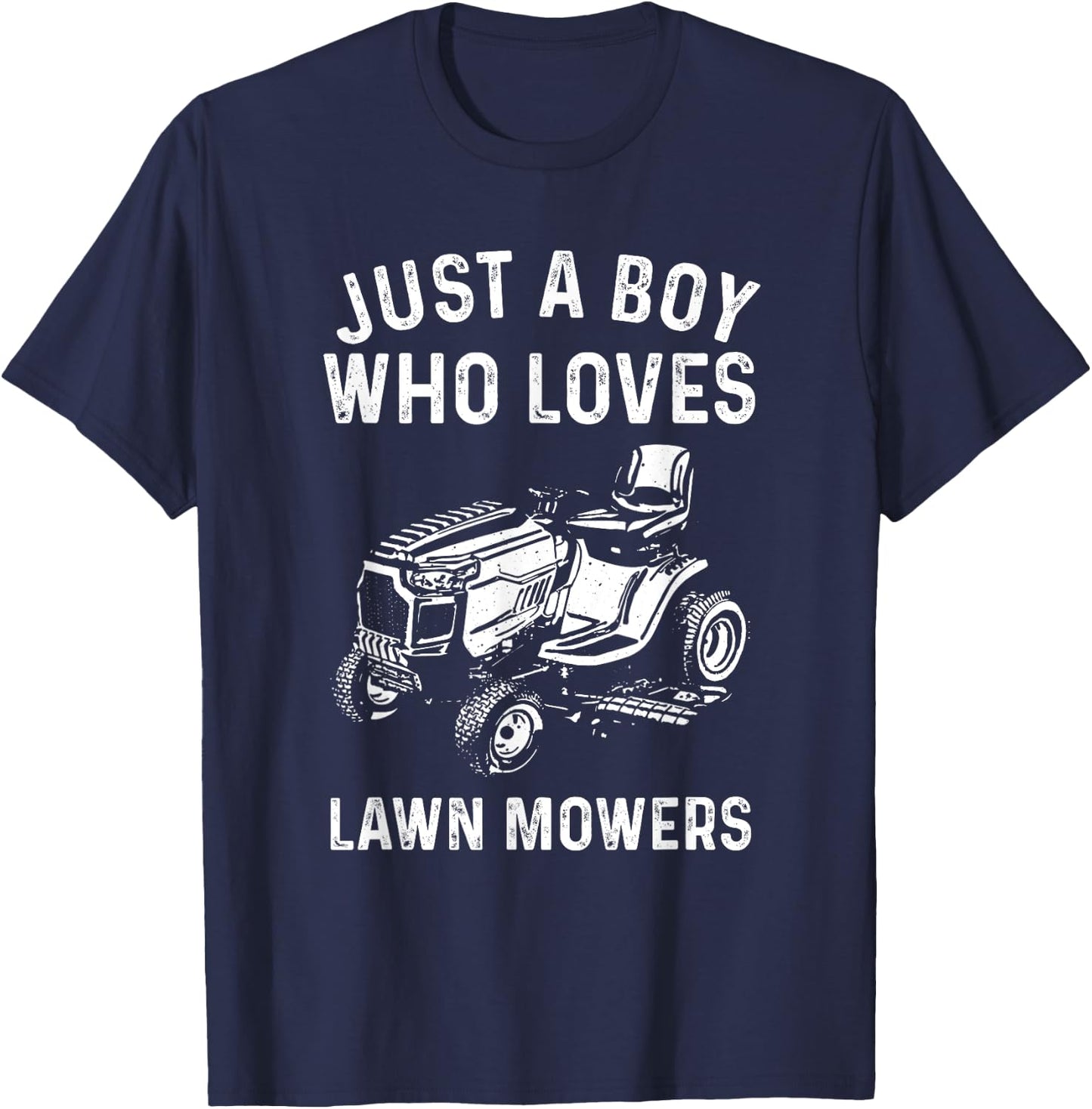 Cool Lawn Mower Design For Boys Kids Men Lawn Mowing Lovers T-Shirt - T-Shirt | Navy