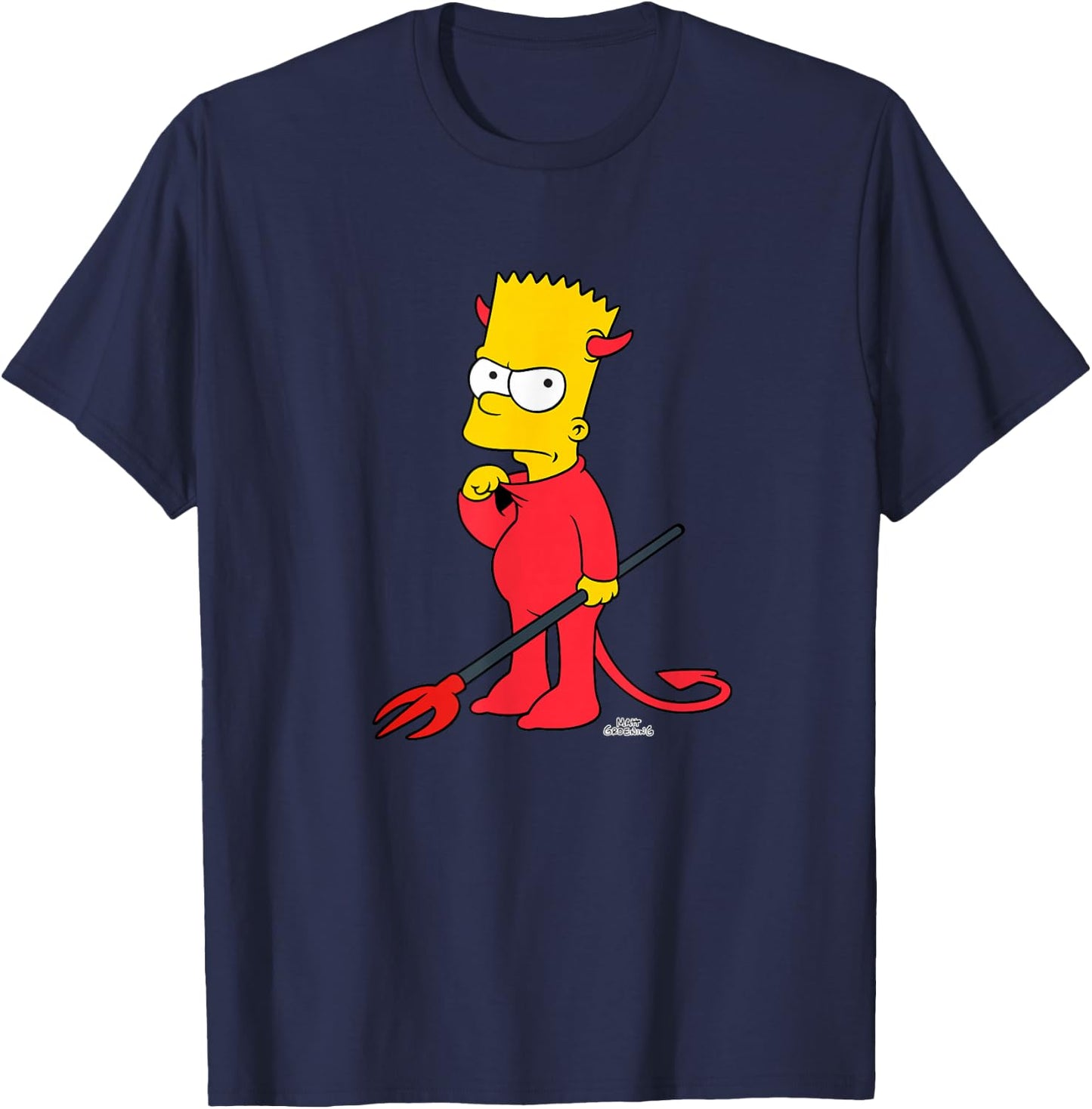 The Simpsons Bart Devil Suit Treehouse of Horrors Halloween T-Shirt - T-Shirt | Navy