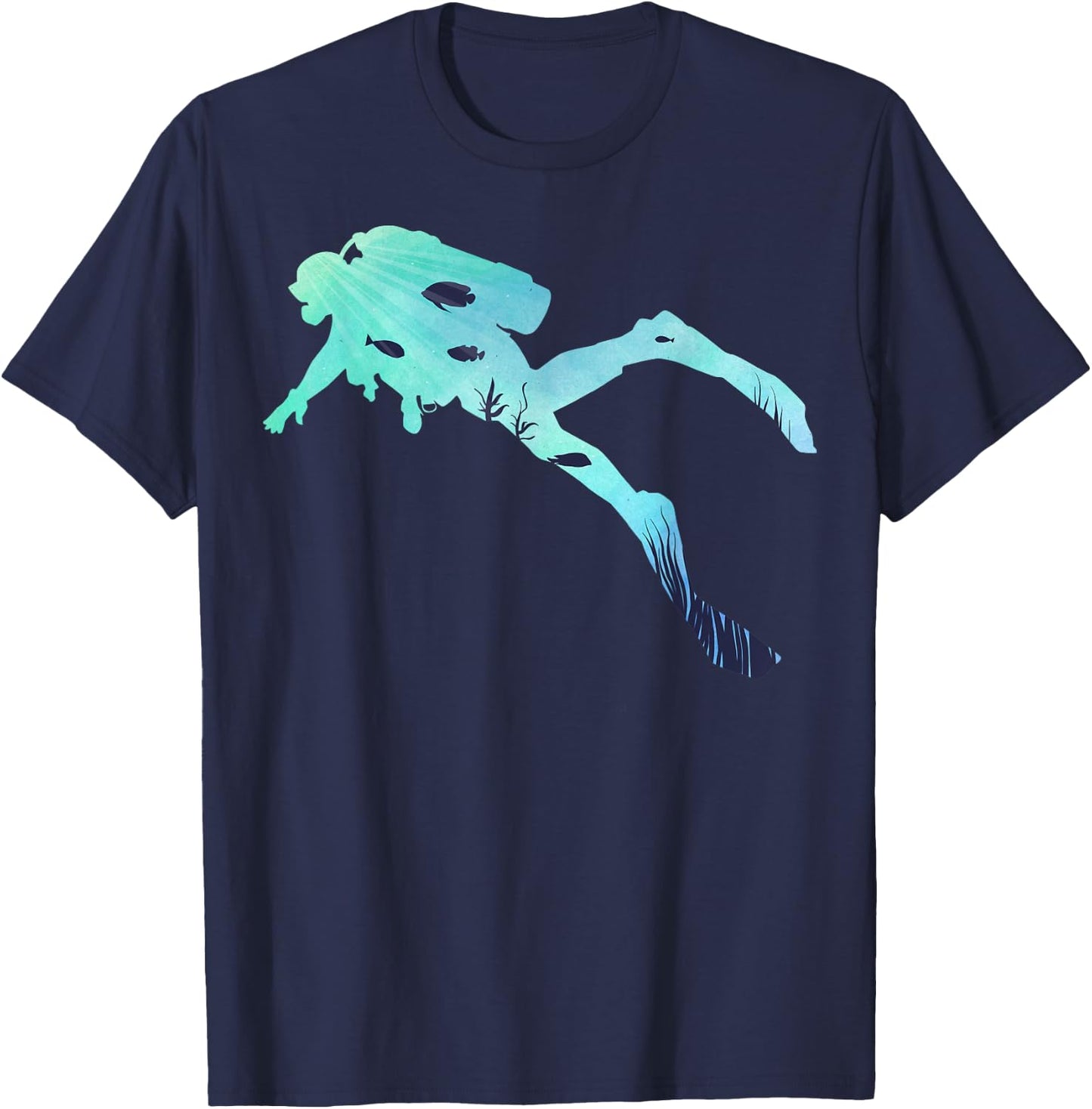 Scuba Diving | Diving Under Water Gifts | Scuba Diver T-Shirt - T-Shirt | Navy