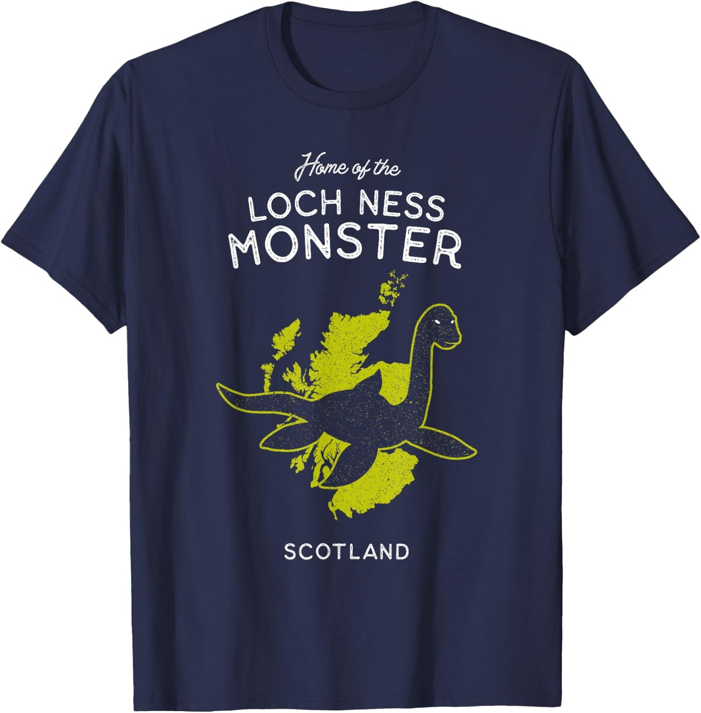Home of the Loch Ness Monster – Scotland UK Cryptid T-Shirt - T-Shirt | Navy