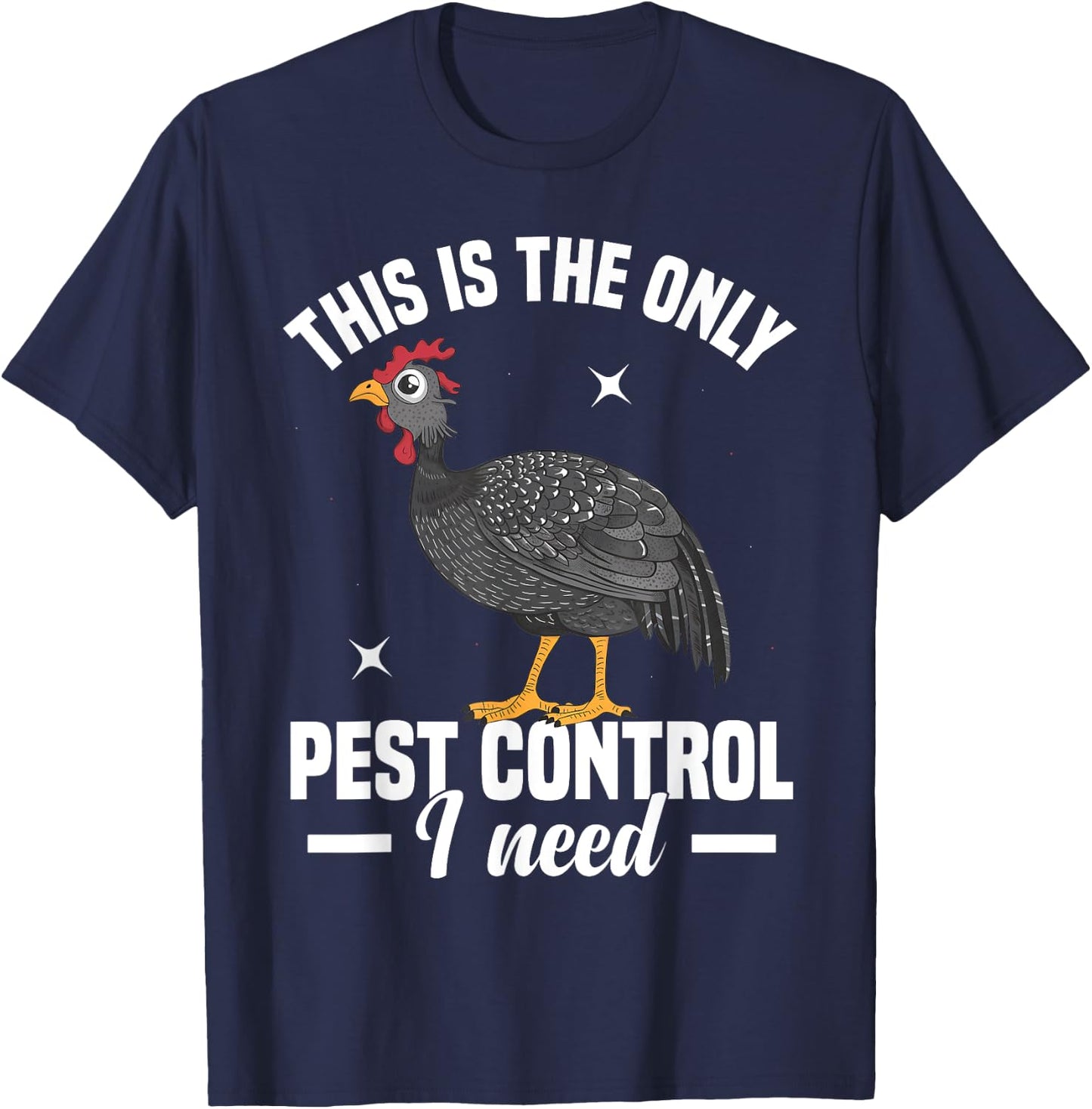 Guinea Hen Chicks Stuffed Animal Hen Farming Guinea Fowl T-Shirt - T-Shirt | Navy