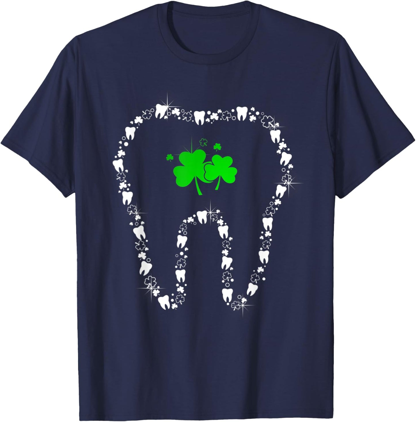 Tooth Shamrocks Dental Assistant St Patrick's Day Costume T-Shirt - T-Shirt | Navy