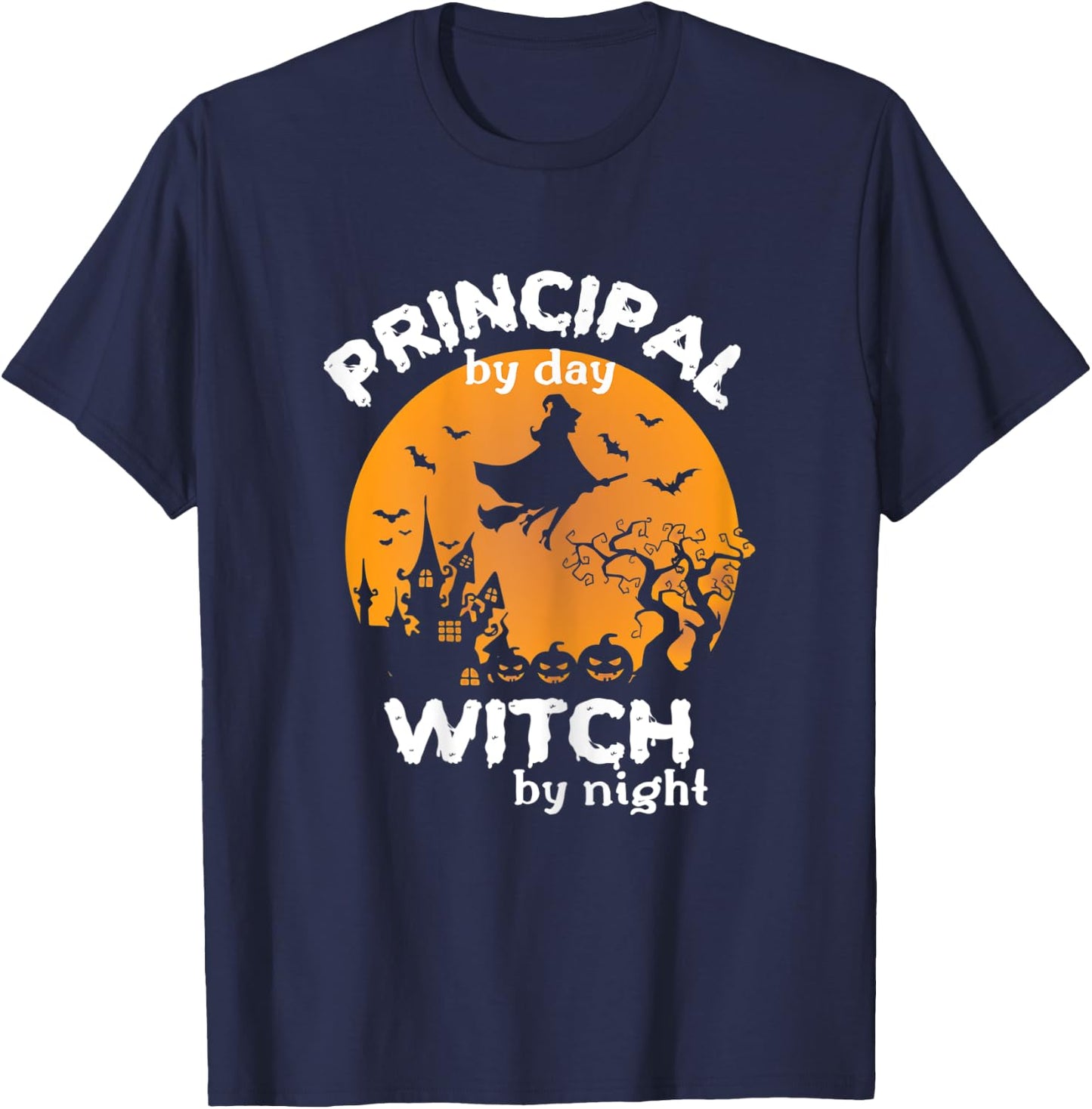 Funny Witch Women School Principal Halloween Costume T-Shirt - T-Shirt | Navy