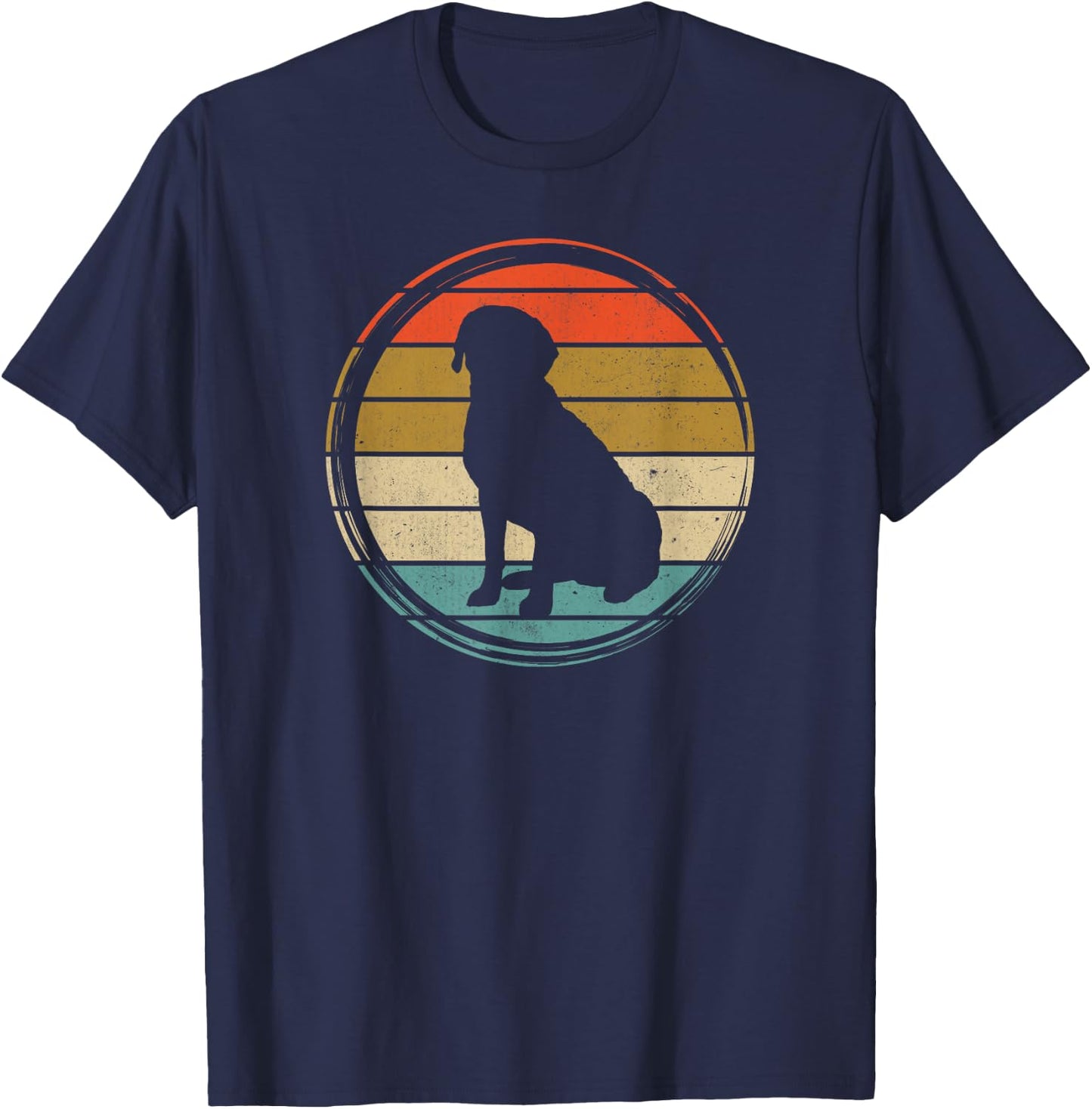 Black Yellow Chocolate Lab Vintage Labrador Men Women Kids T-Shirt - T-Shirt | Navy
