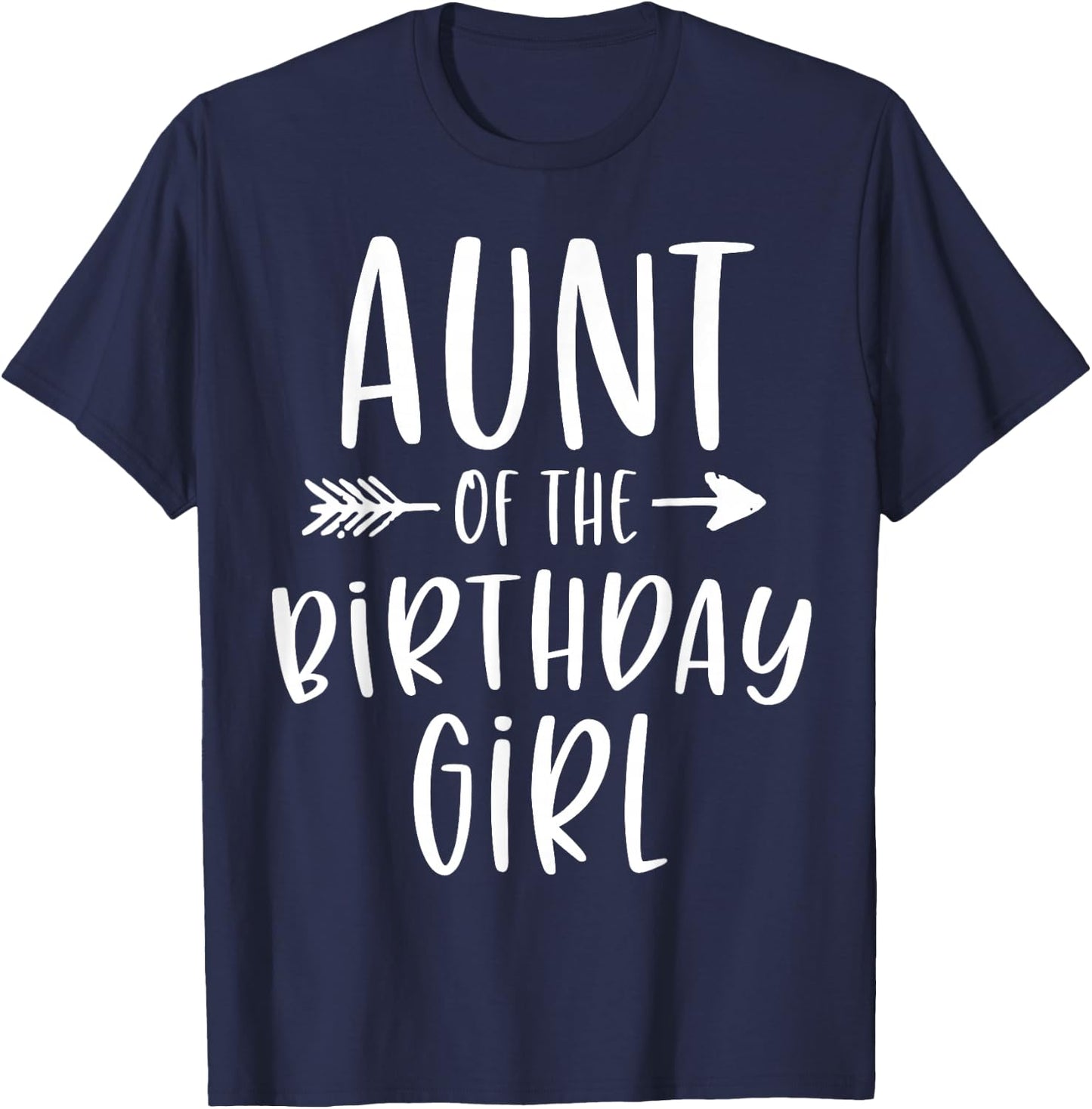 Aunt of the Birthday Girl Aunt and Niece Bday Party T-Shirt - T-Shirt | Navy