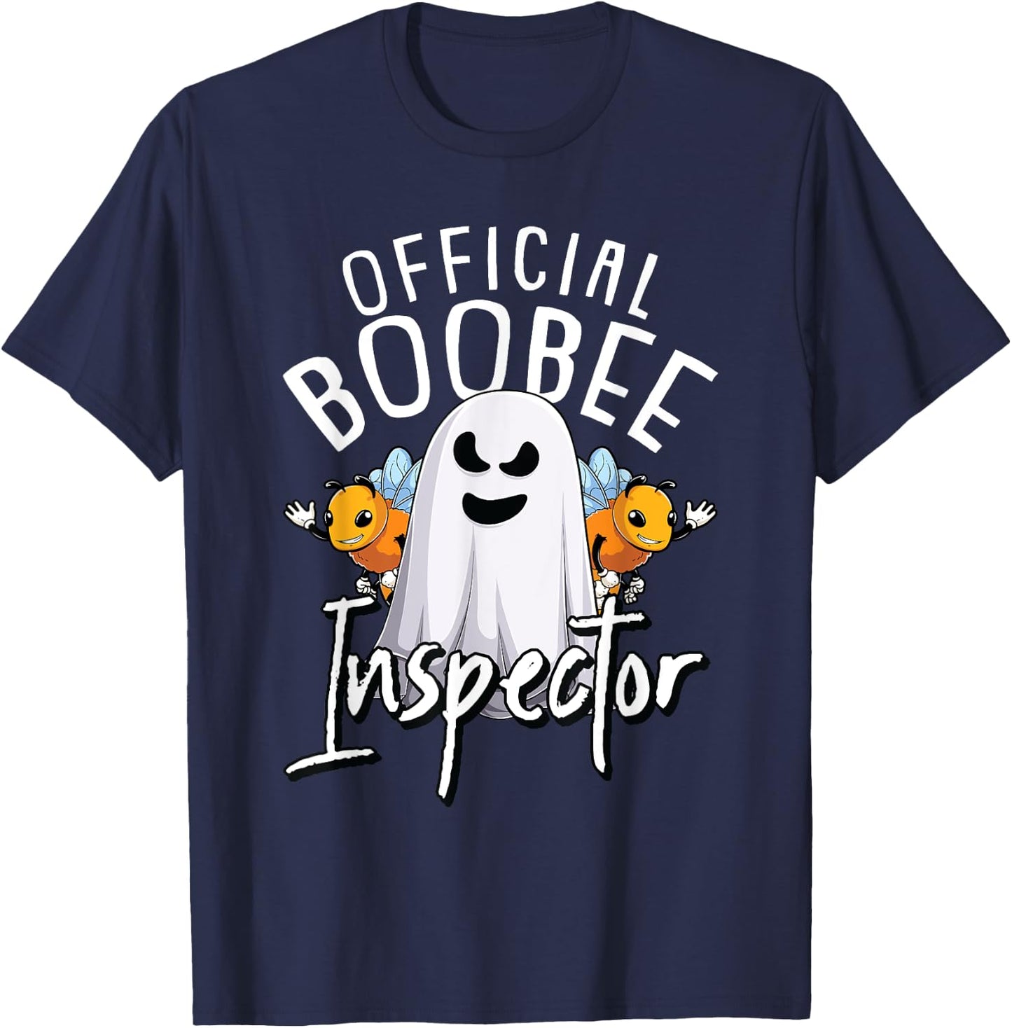 Boo-Bee Inspector Lazy DIY Halloween Costume Funny Ghost T-Shirt - T-Shirt | Navy