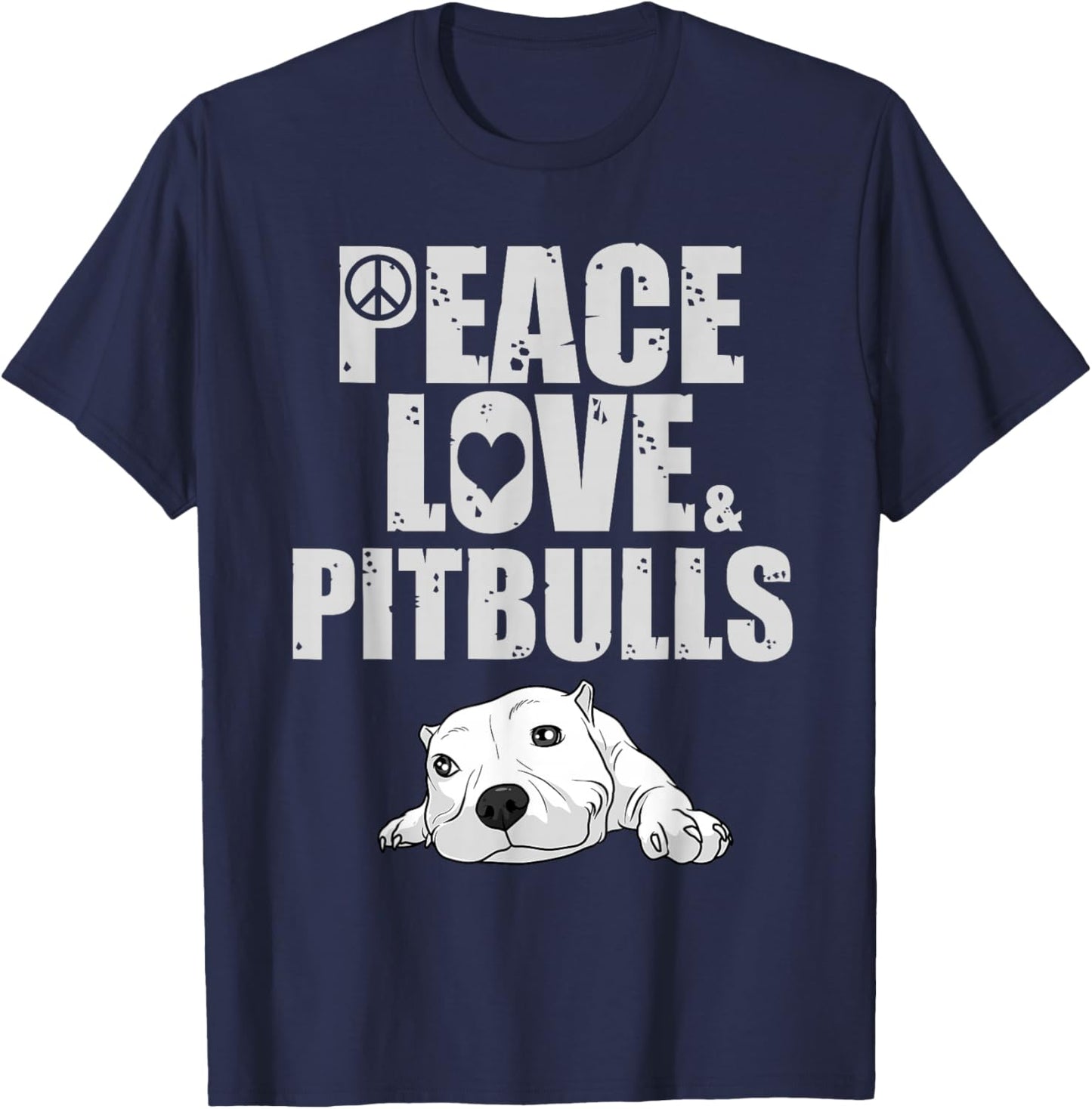 Funny Pitbull Rescue Adoption Men Women Boys Girls Gift T-Shirt - T-Shirt | Navy