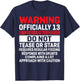 Warning Officially 13 Dangerous Teenagers 13th Birthday T-Shirt - T-Shirt | Navy