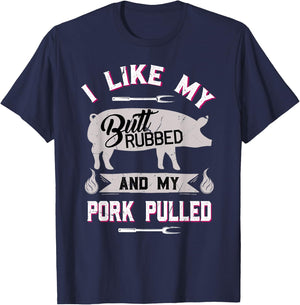 Funny BBQ Grilling Quote Pig Pulled Pork T-Shirt - T-Shirt | Navy