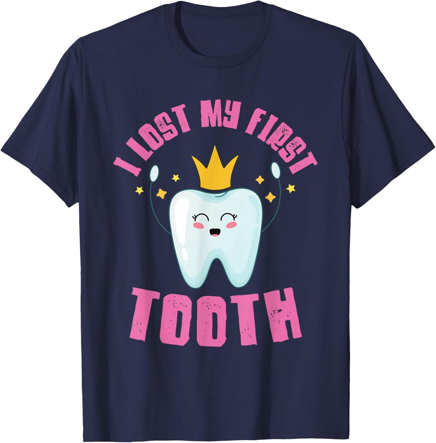 I Lost My First Tooth Teeth Out Children's Gift T-Shirt - T-Shirt | Navy