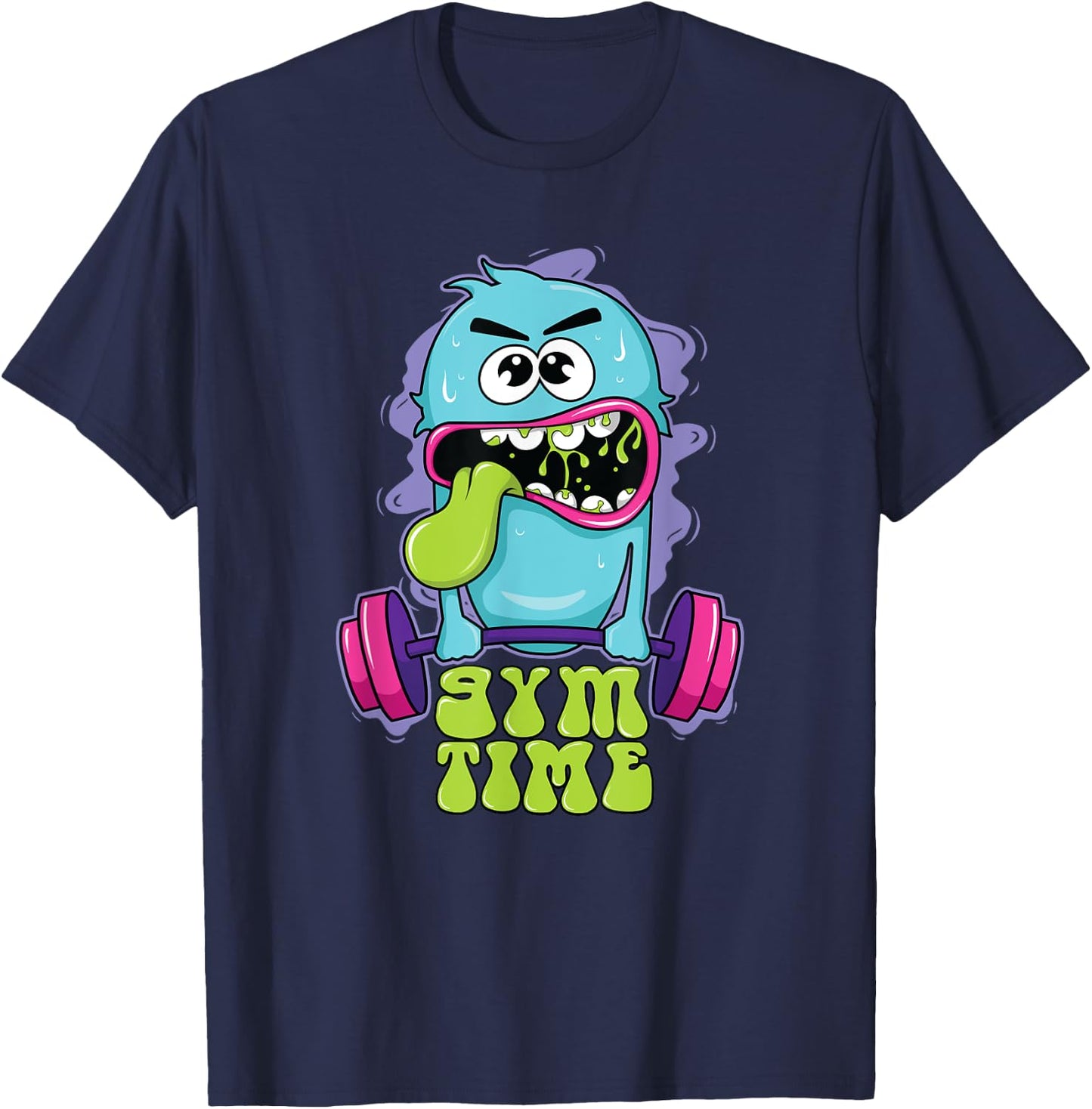 Funny Cute Fitness Gym Workout Sport for Boys Girl Kids T-Shirt - T-Shirt | Navy