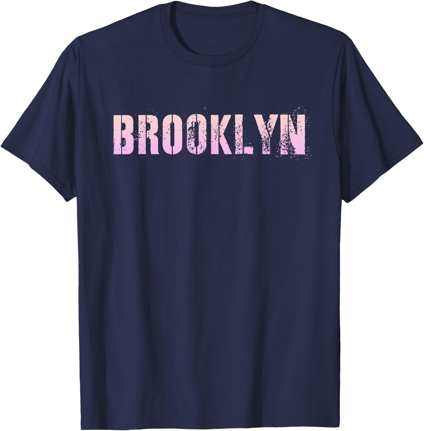 Vintage BROOKLYN Girls Name Grunge Pink Custom Birthday NYC T-Shirt - T-Shirt | Navy