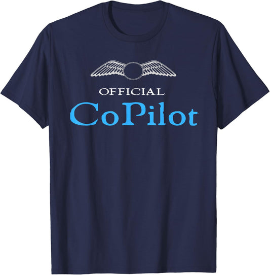 Official CoPilot Fun Kid's Aviation Flying Family T-Shirt - T-Shirt | Navy