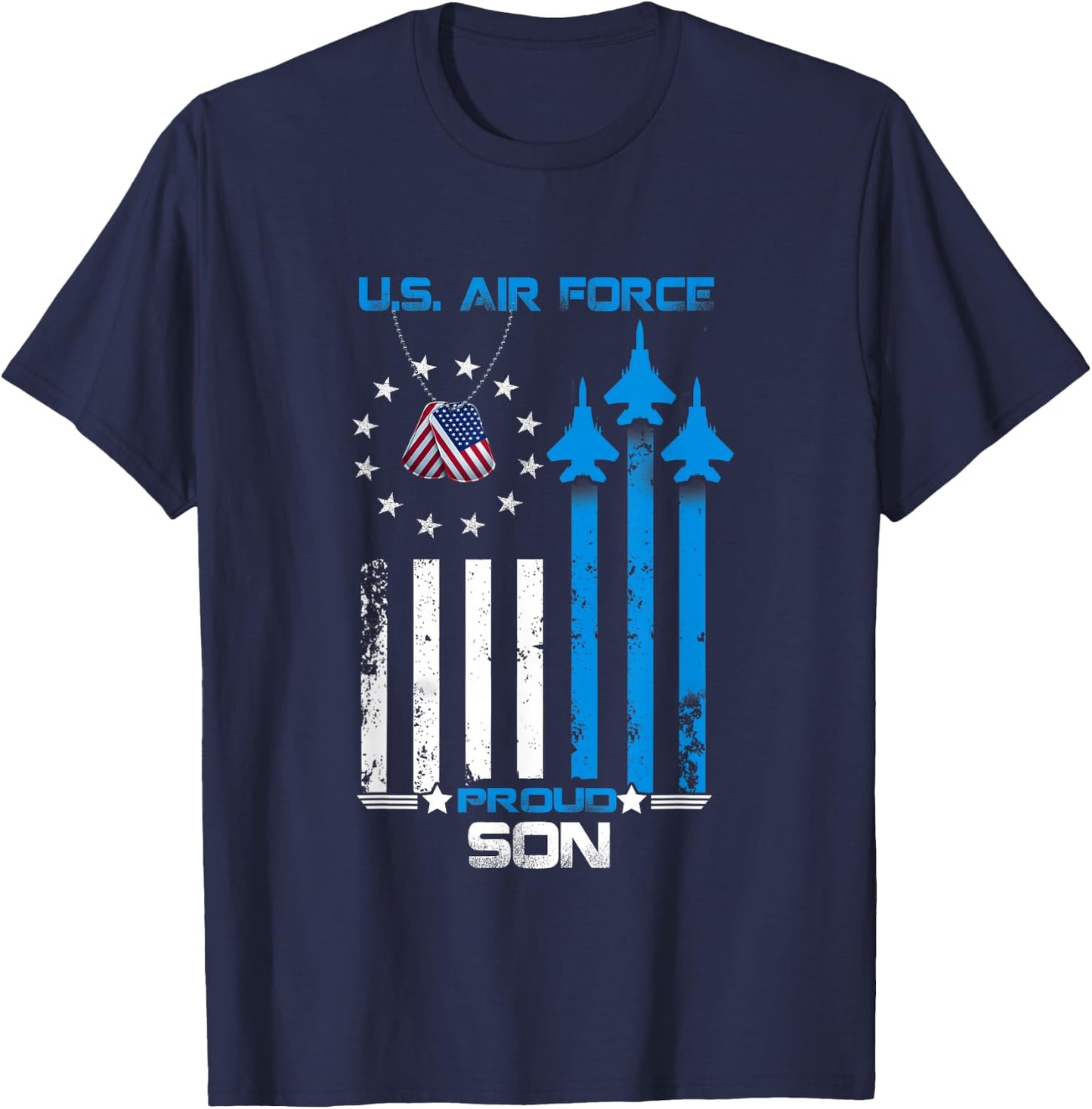 Veterans Day Gift USAF Veteran's Son, Proud Son US Air Force T-Shirt - T-Shirt | Navy