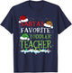 Santa's Favorite Toddler Teacher Funny Christmas Gift Women T-Shirt - T-Shirt | Navy