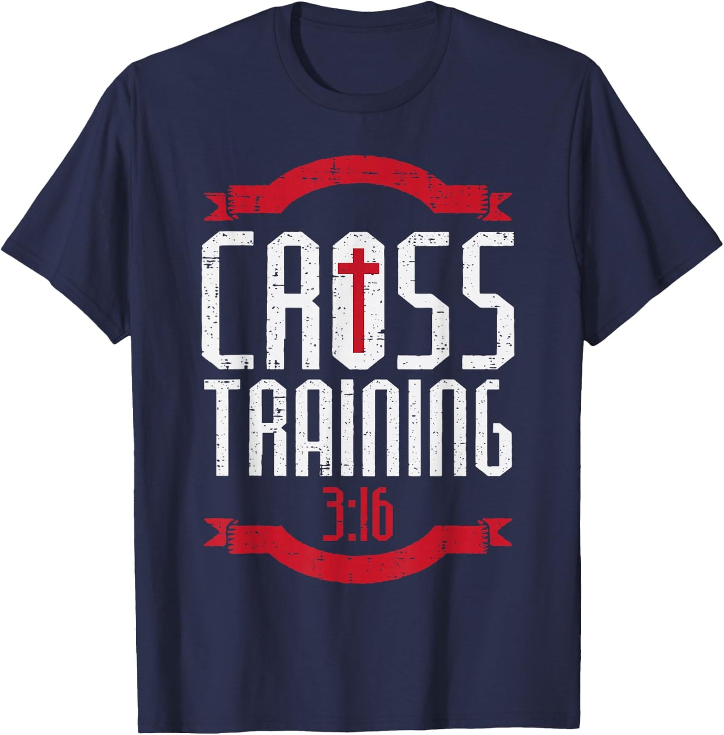 Cross Training 3:16 Workout Fitness Christian Men Women Kids T-Shirt - T-Shirt | Navy