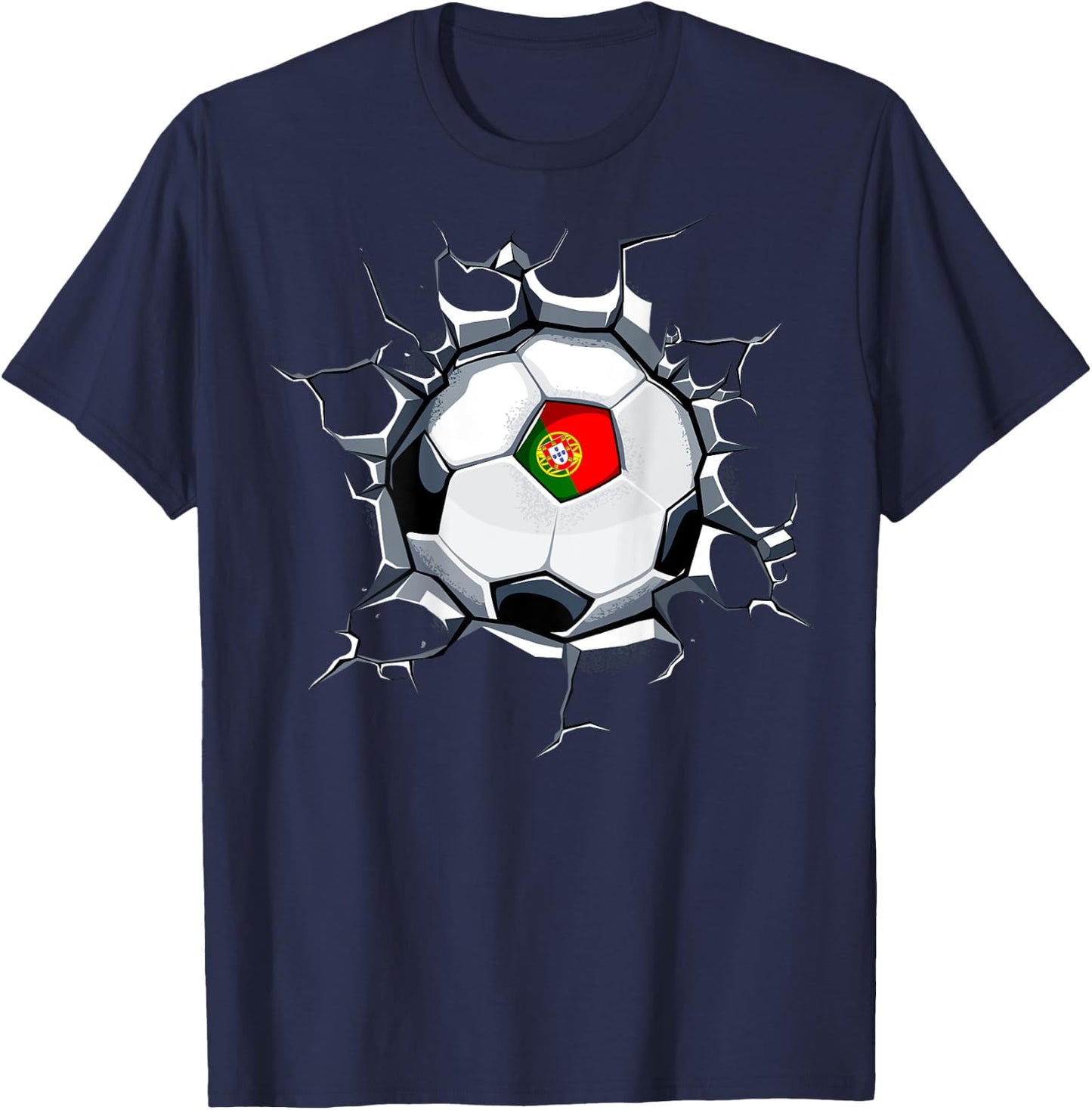 Portugal Soccer Fans Jersey Proud Portuguese Football Lovers T-Shirt - T-Shirt | Navy