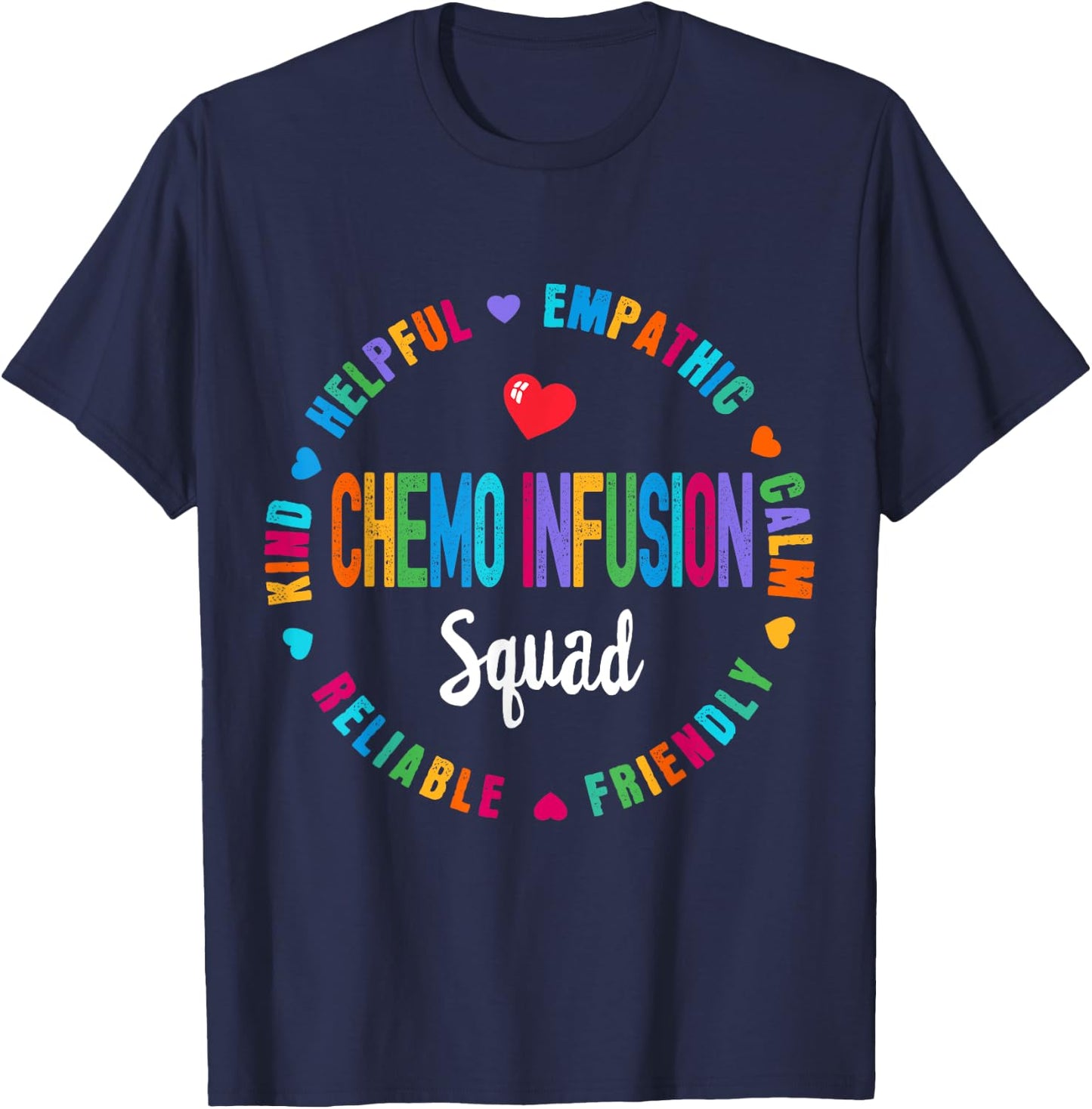 Chemo Infusion Squad Future Oncology Nurse Nursing School T-Shirt - T-Shirt | Navy