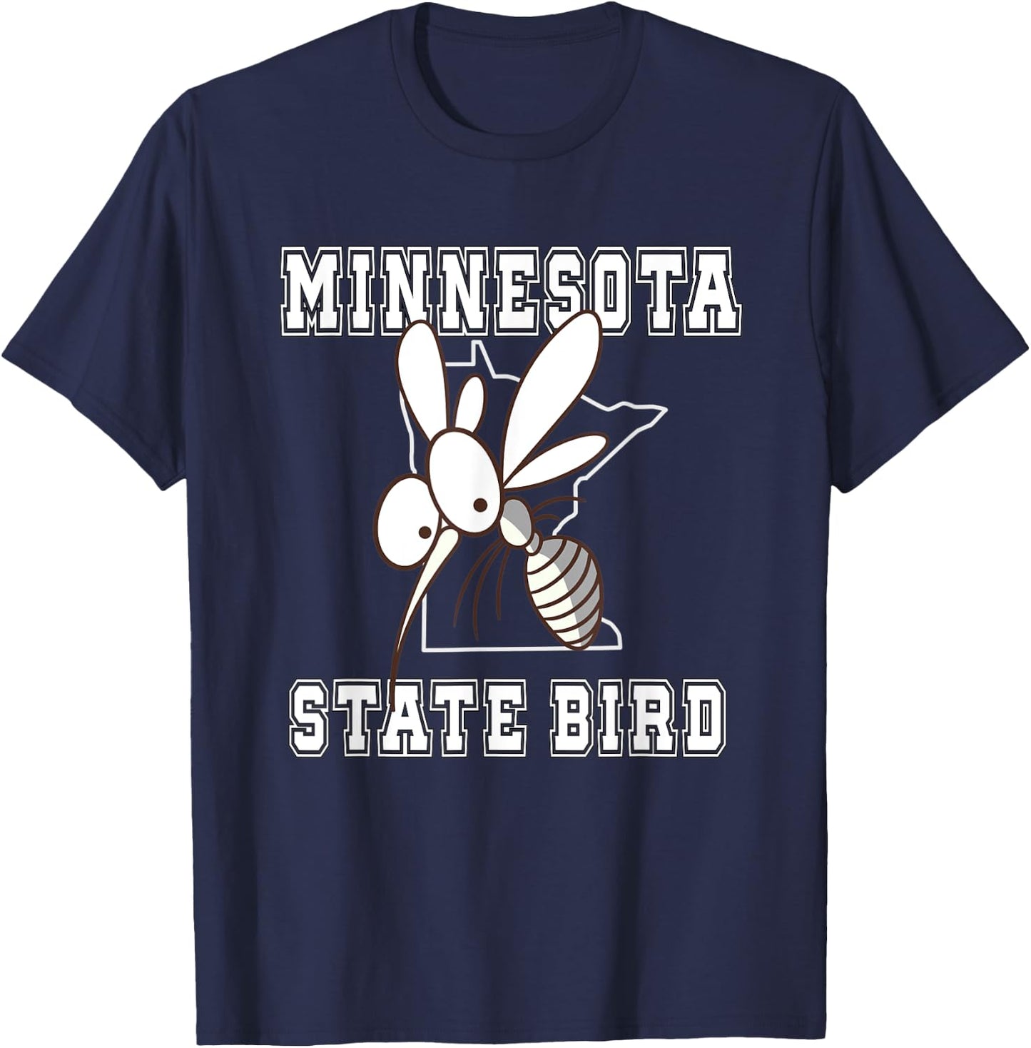 Minnesota State Bird Mosquitoes T-Shirt - T-Shirt | Navy
