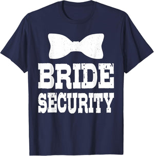 Bachelorette Bride Security Funny Kids Wedding Party Married T-Shirt - T-Shirt | Navy