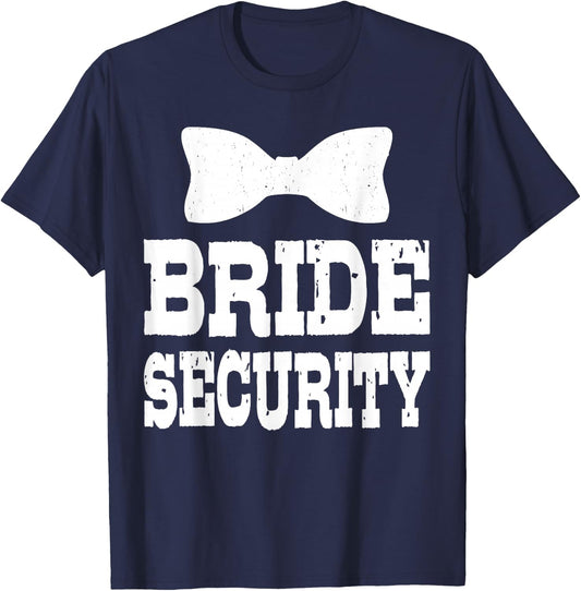 Bachelorette Bride Security Funny Kids Wedding Party Married T-Shirt - T-Shirt | Navy