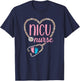 NICU Nurse Nursing Neonatal Leopard Pattern Design T-Shirt - T-Shirt | Navy