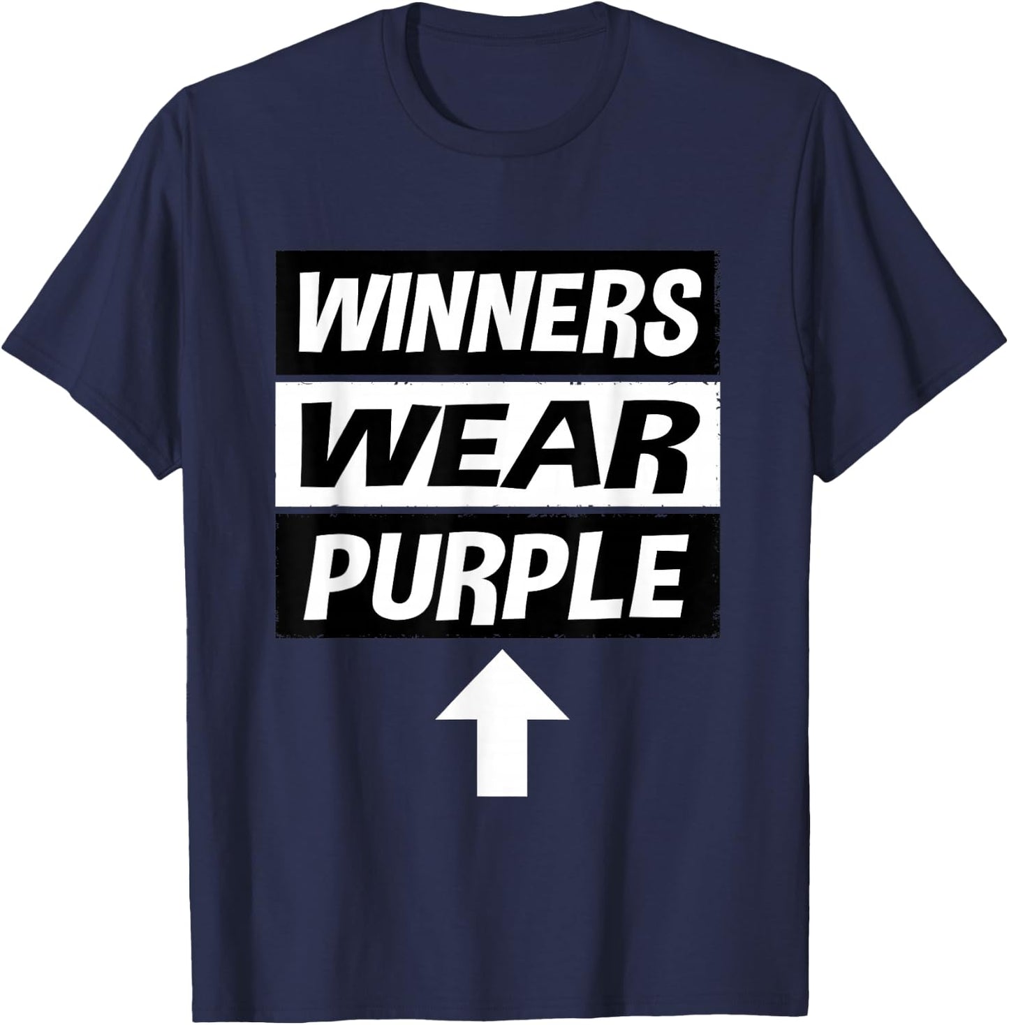 Retro Winners Wear Purple Team Spirit Week Shirt Game T-Shirt - T-Shirt | Navy