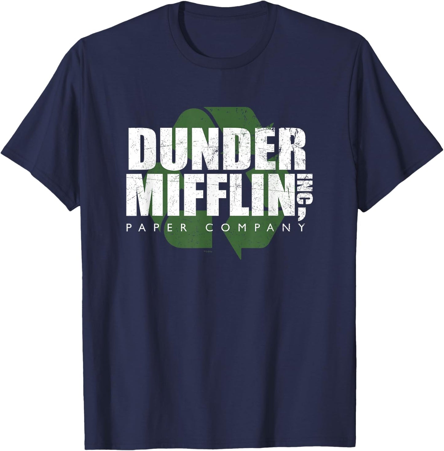 The Office Dunder Mifflin Recycle T-Shirt - T-Shirt | Navy
